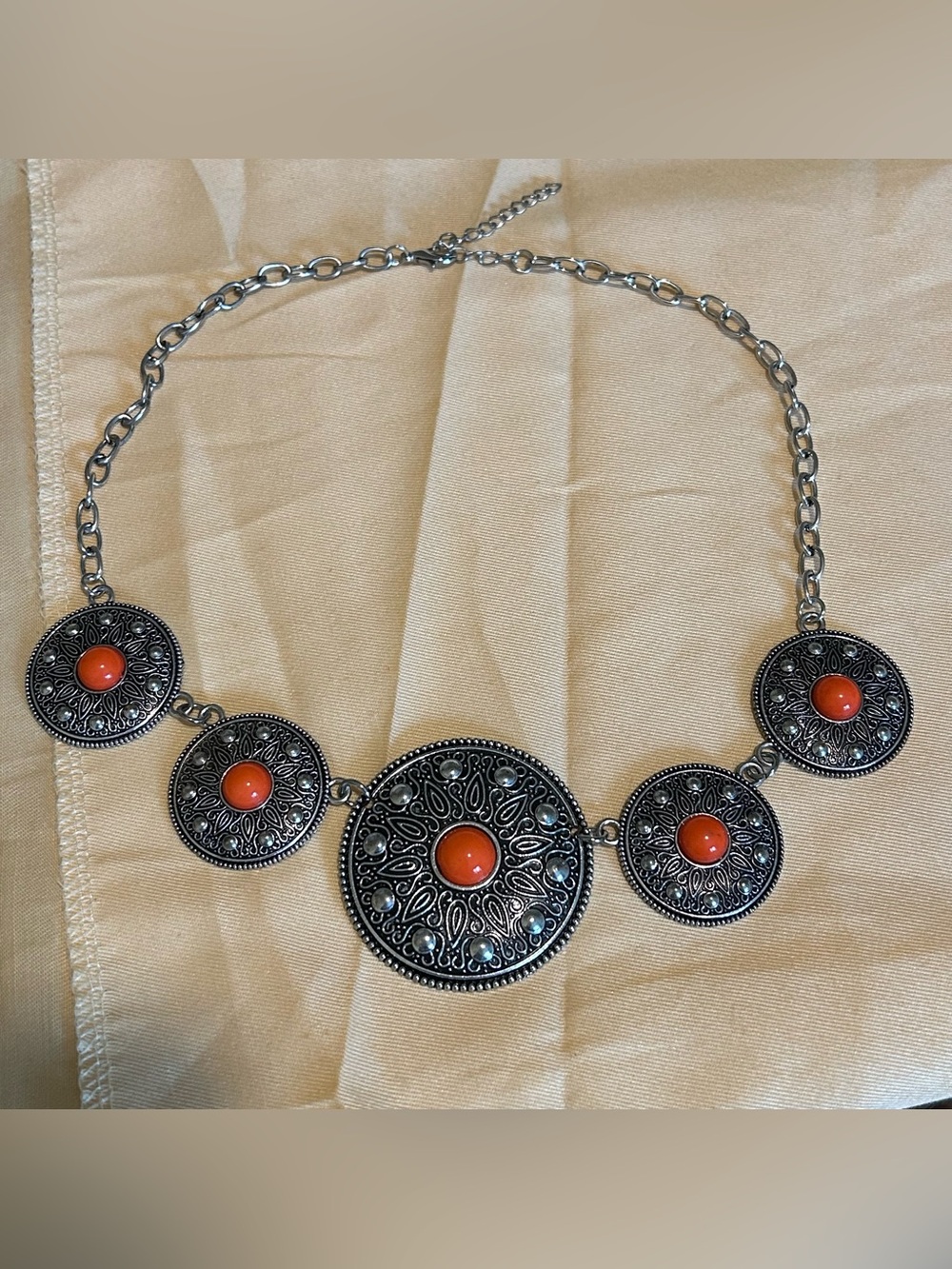 paparazzi orange fashion statement necklace